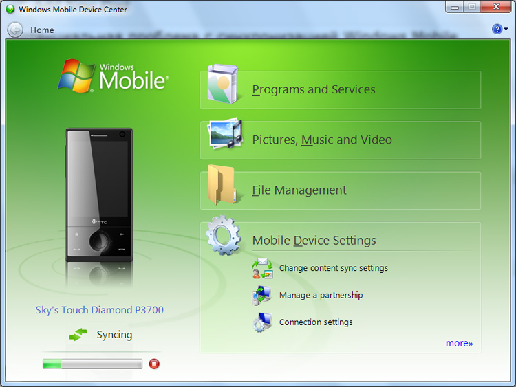 Windows Mobile Device Center