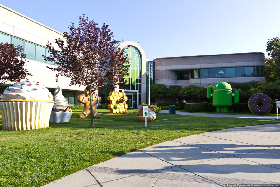 Googleplex - кампус Google в Mountain View, California