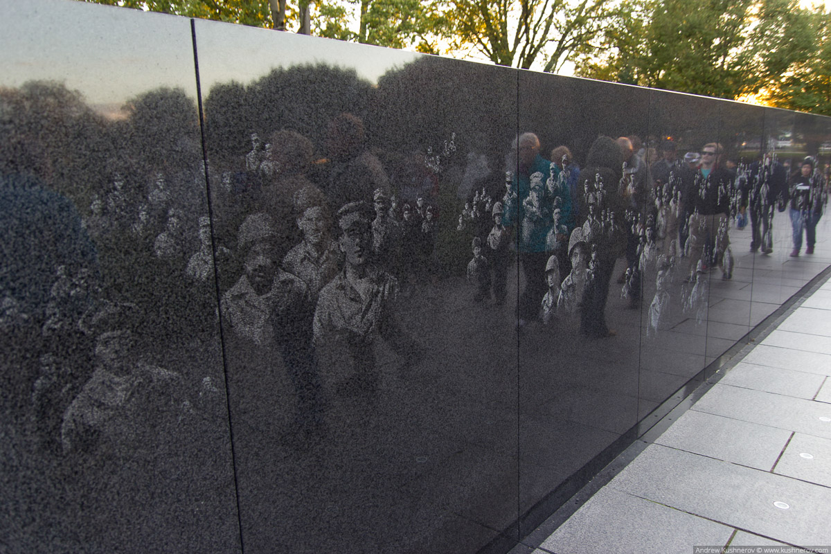 Вашингтон, округ Колумбия. Мемориал посвящённый ветеранам Корейской войны